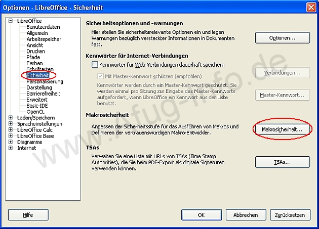 Bild: Makros in Libre Office aktivieren - Schritt 2