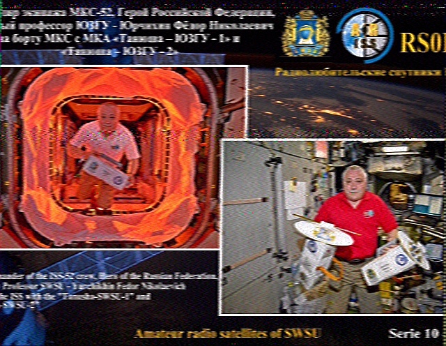 Bild: SSTV-Übertragung von der ISS