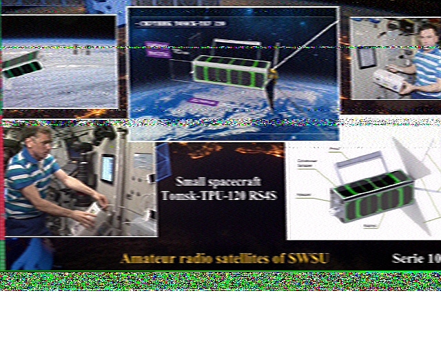 Bild: SSTV-Übertragung von der ISS