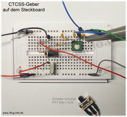 CTCSS/Subton-Geber auf Steckboard