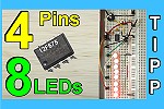 Bild: Lauflicht mit 8 LEDs an 4 PINs
