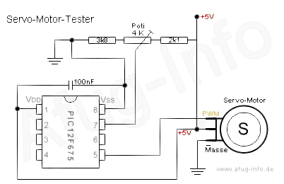 Schaltbild Servomotor-Tester