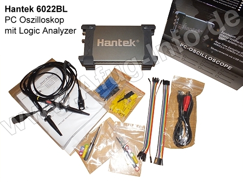 Bild 1: PC-Oszilloskop Hantek 6022BL
