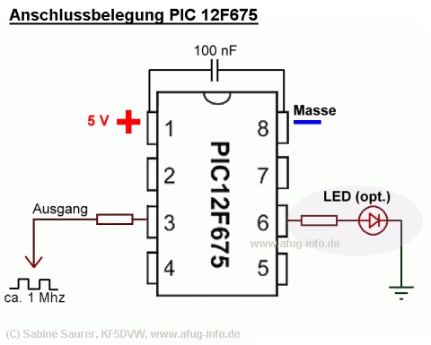 PIC12F675 Beschaltung