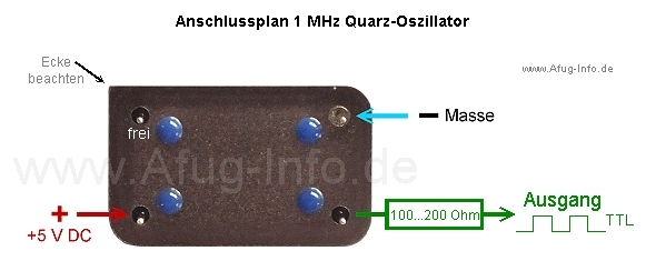 Bild: Quarz-Oszillator Beschaltung